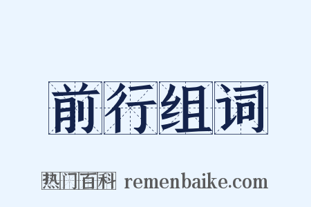 前行组词是什么意思的图片